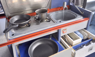 Cooking in a camper van