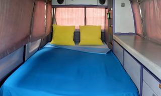 Bedroom in a camper van