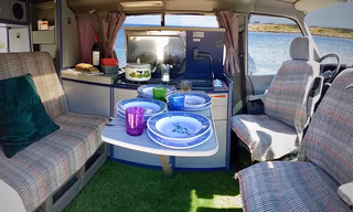 Living room in a camper van